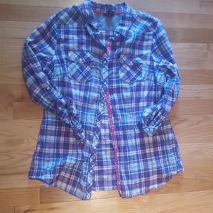snap front flannel